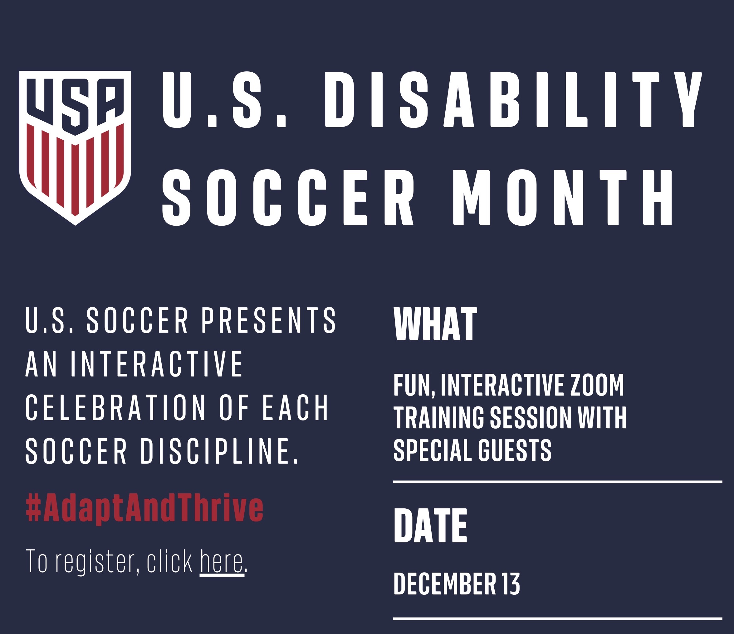 Introducing The Women In Soccer Summit and US Disability Soccer Month